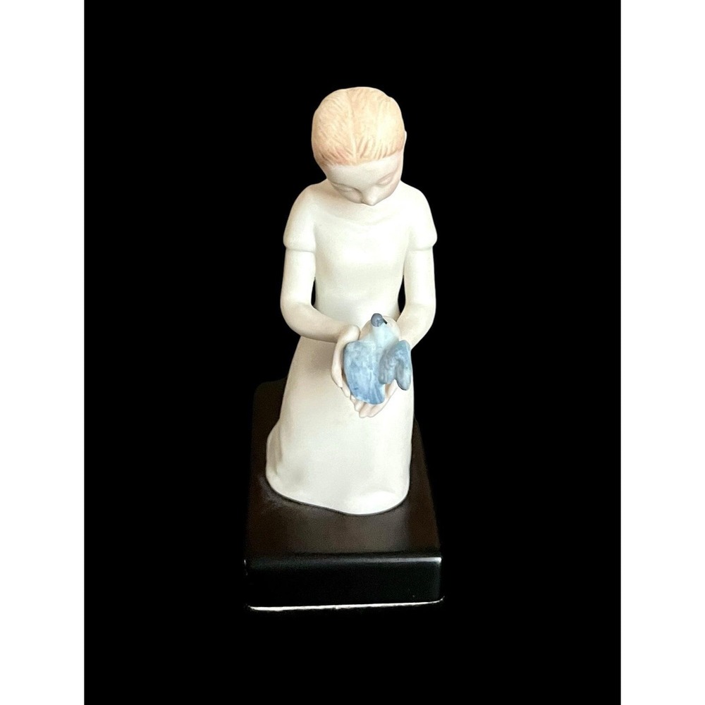 Vintage Cybis First Flight Girl w/ Bird 1966 Porcelain Figurine Retired